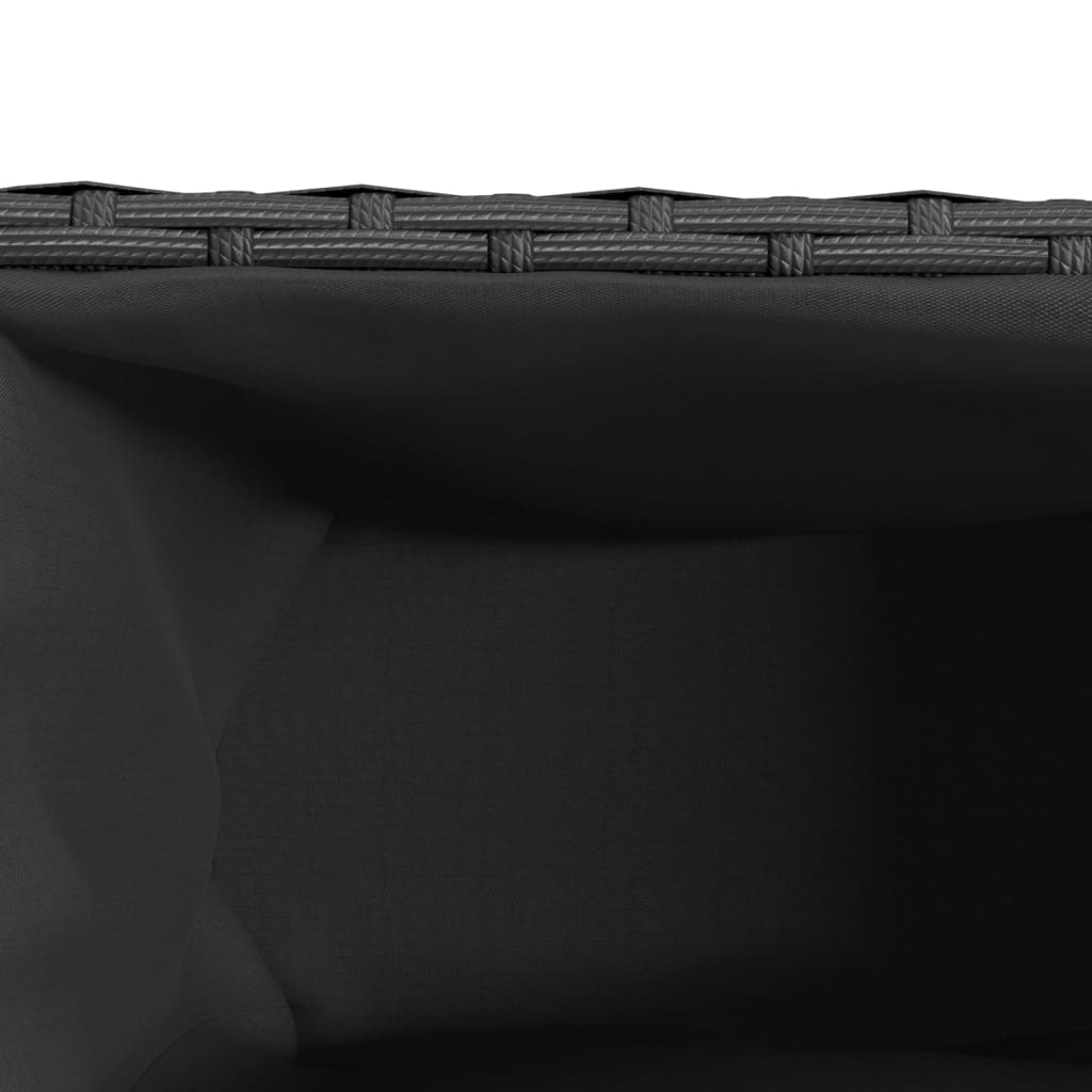 vidaXL Garden Planters with Wheels 2 pcs Black 107x32x38cm Poly Rattan