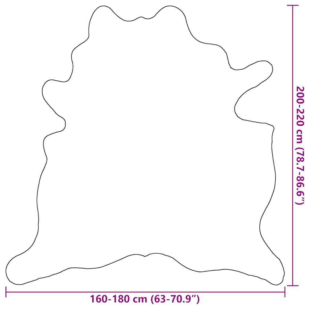 vidaXL Real Cowhide Rug Black and White 180x220 cm