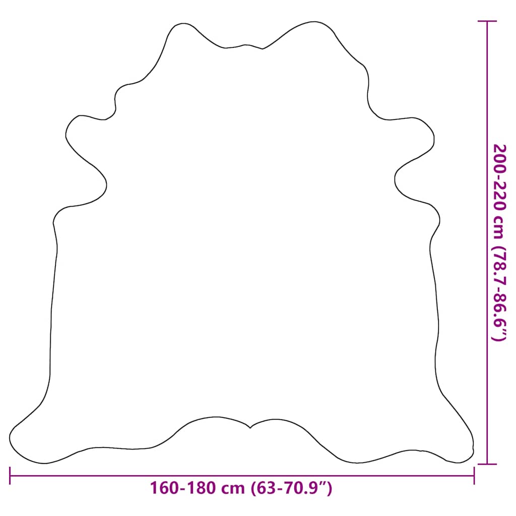 vidaXL Real Cowhide Rug Brown and White 180x220 cm