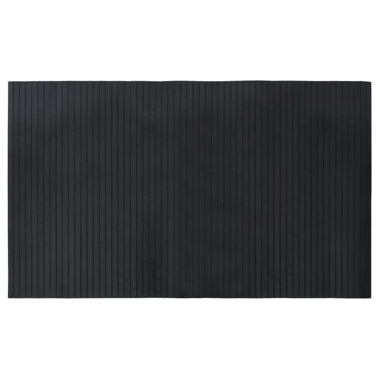 vidaXL Rug Rectangular Black 60x100 cm Bamboo