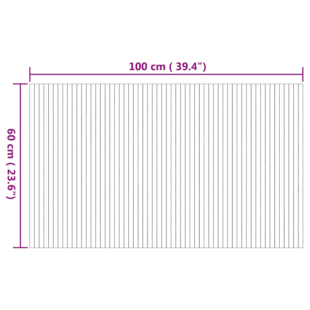 vidaXL Rug Rectangular Nature 60x100 cm Bamboo