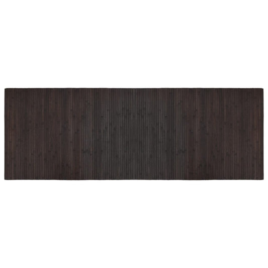 vidaXL Rug Rectangular Dark Brown 70x200 cm Bamboo