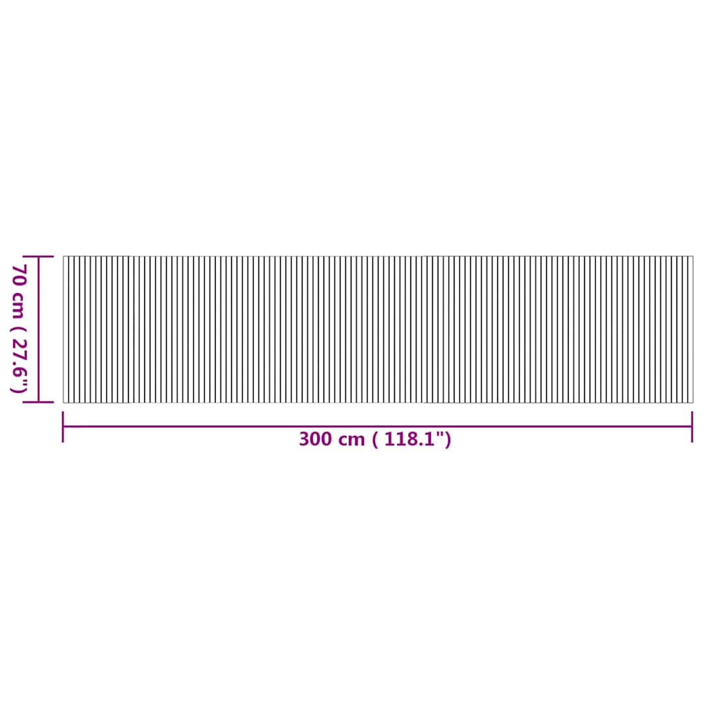 vidaXL Rug Rectangular Natural 70x300 cm Bamboo