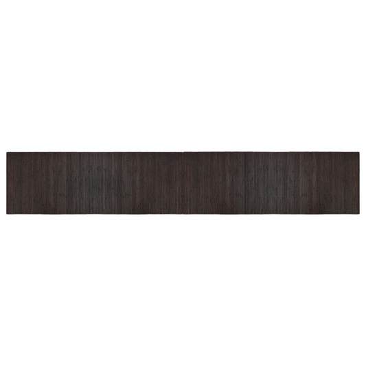 vidaXL Rug Rectangular Dark Brown 70x400 cm Bamboo
