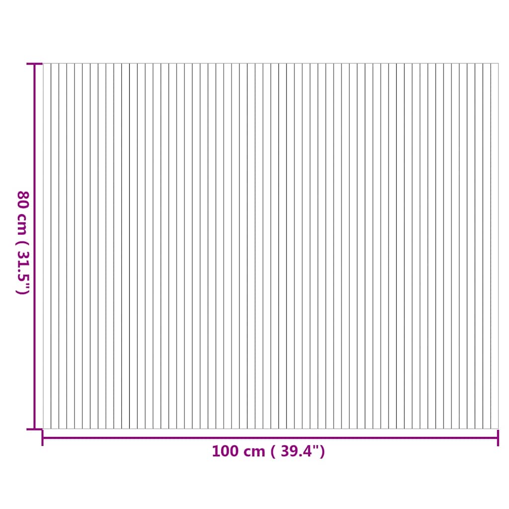 vidaXL Rug Rectangular Natural 80x100 cm Bamboo