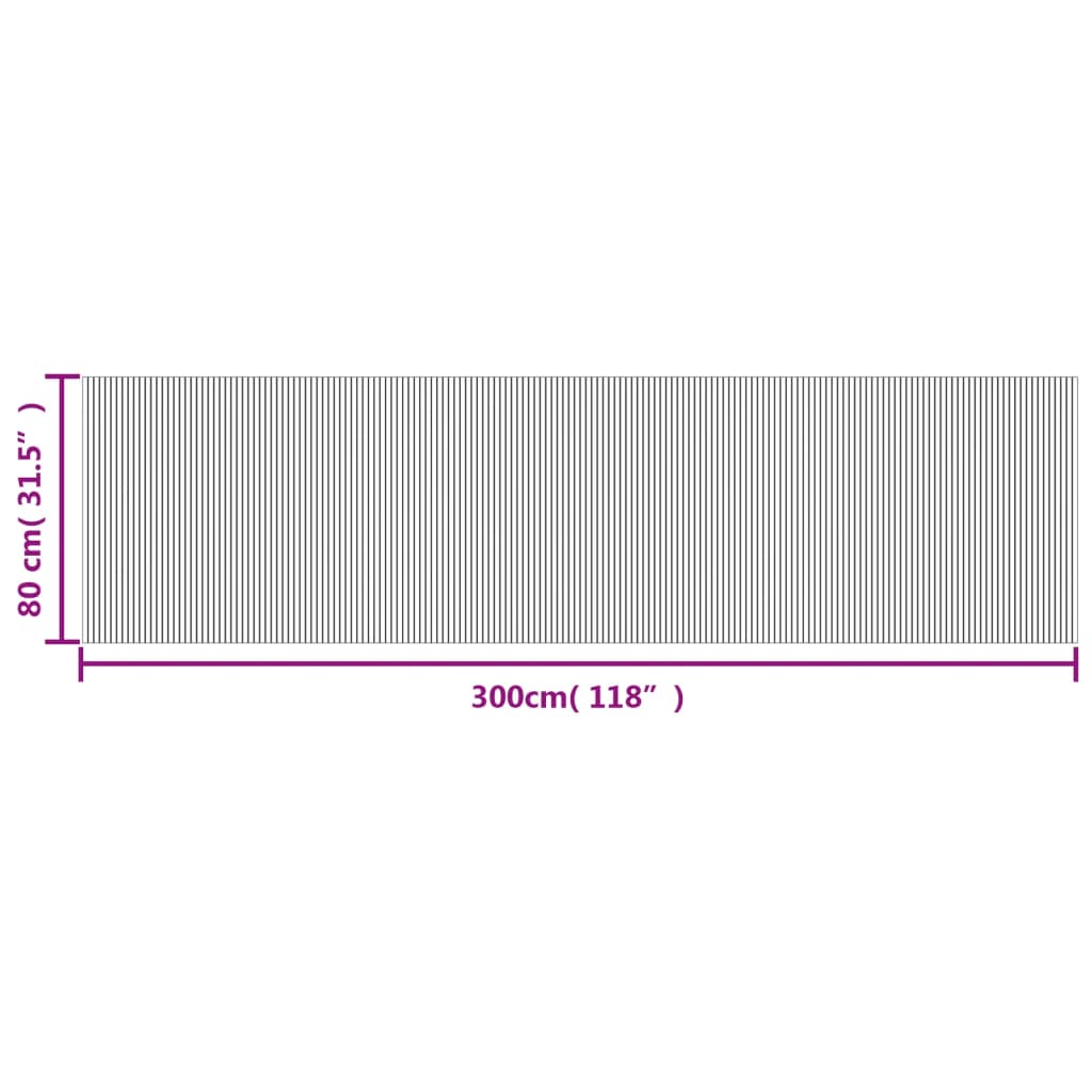 vidaXL Rug Rectangular Dark Brown 80x300 cm Bamboo
