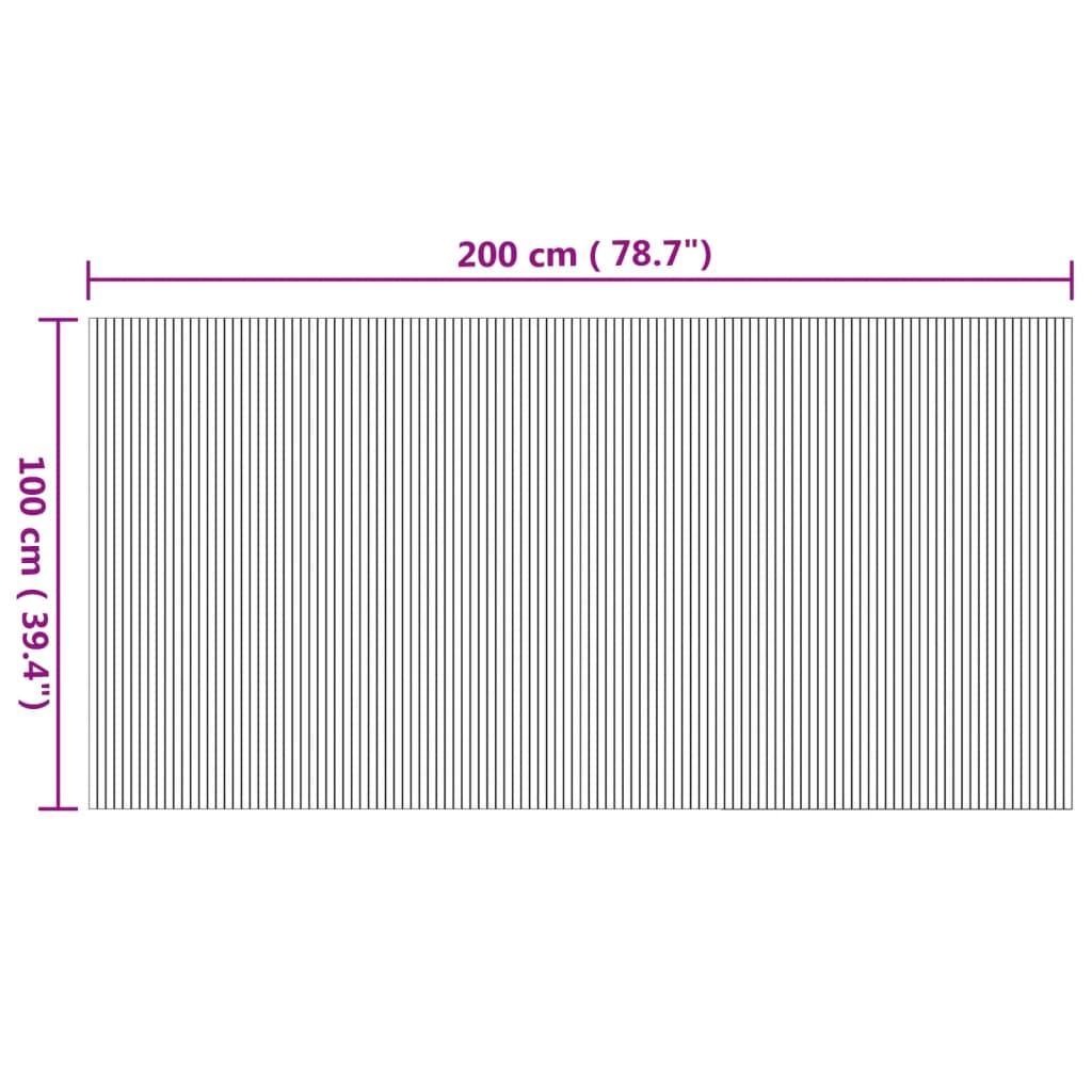 vidaXL Rug Rectangular Natural 100x200 cm Bamboo