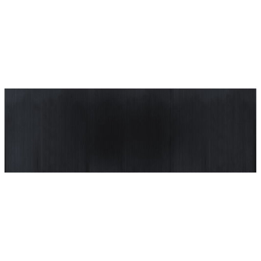vidaXL Rug Rectangular Black 100x300 cm Bamboo