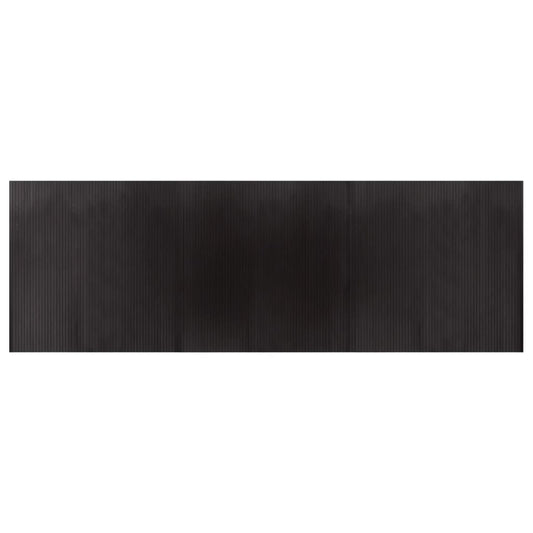 vidaXL Rug Rectangular Dark Brown 100x300 cm Bamboo