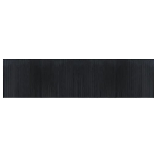 vidaXL Rug Rectangular Black 100x400 cm Bamboo