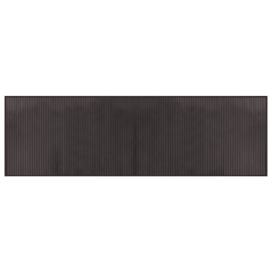 vidaXL Rug Rectangular Dark Brown60x200 cm Bamboo