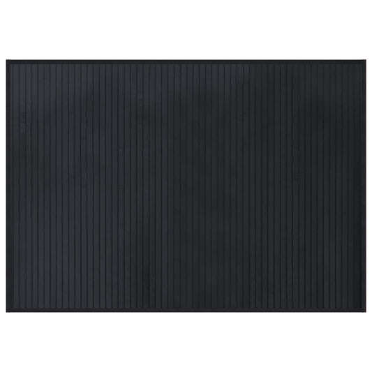 vidaXL Rug Rectangular Black70x100 cm Bamboo