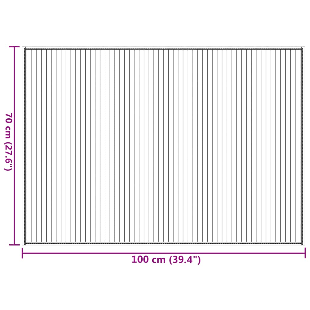 vidaXL Rug Rectangular Light Natural 70x100 cm Bamboo