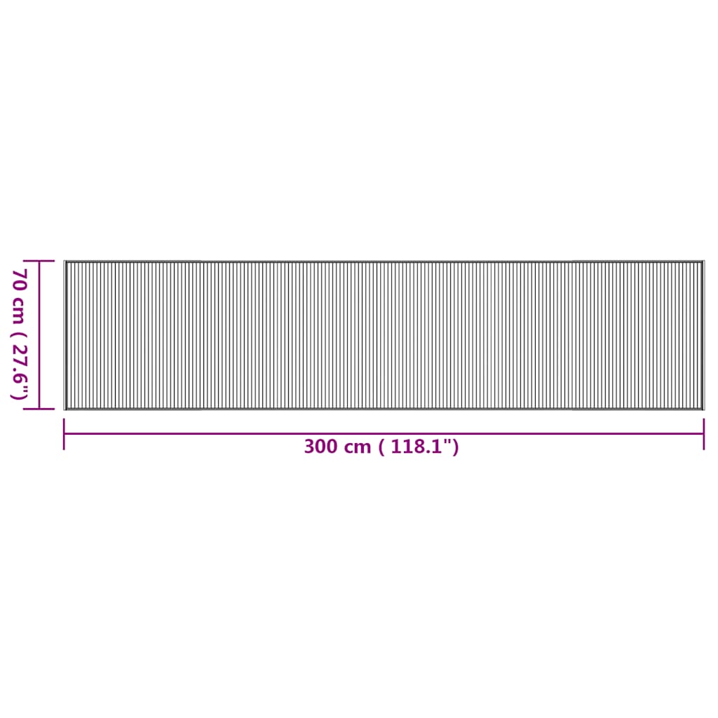 vidaXL Rug Rectangular Natural 70x300 cm Bamboo