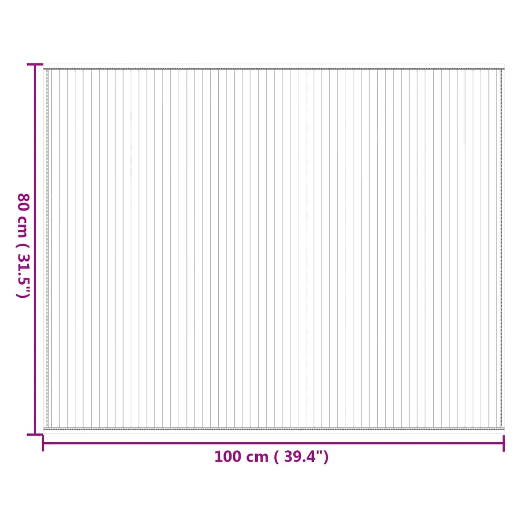 vidaXL Rug Rectangular Natural 80x100 cm Bamboo