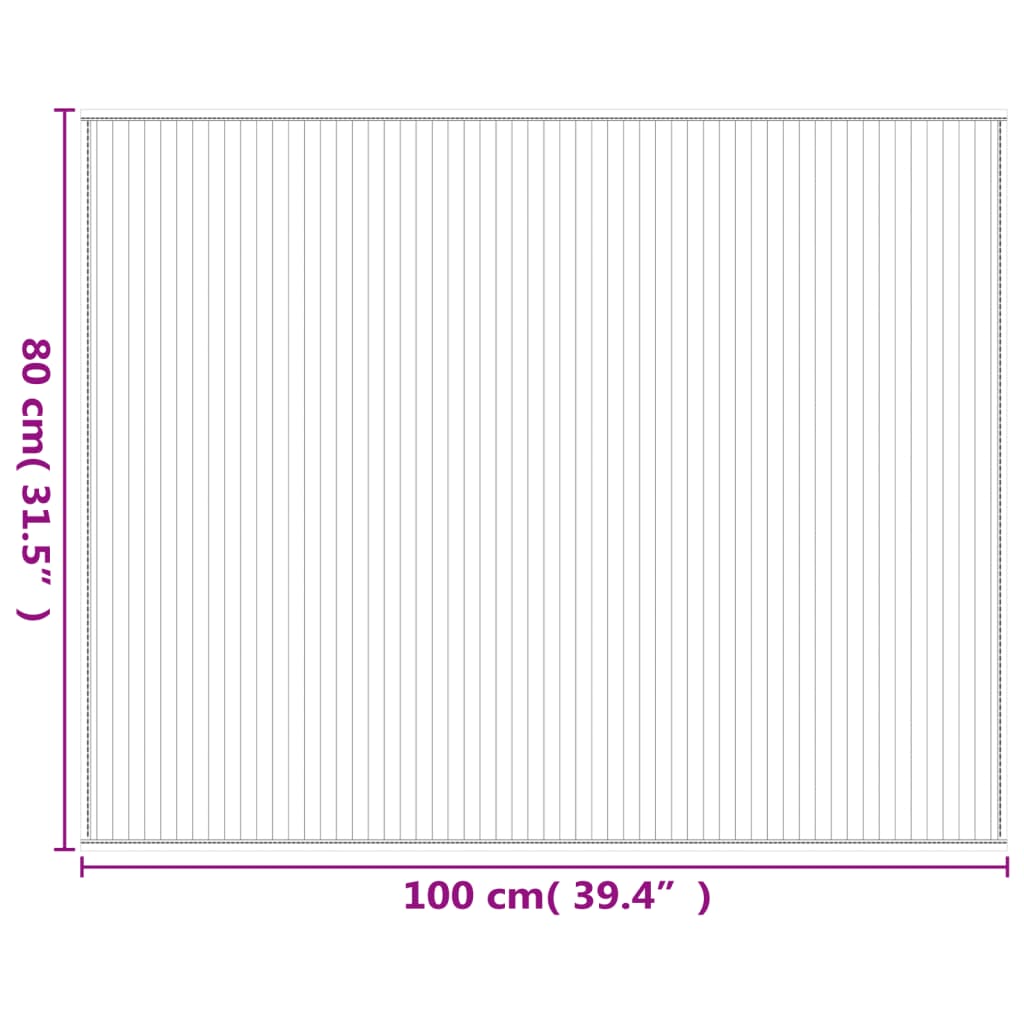 vidaXL Rug Rectangular Light Natural 80x100 cm Bamboo