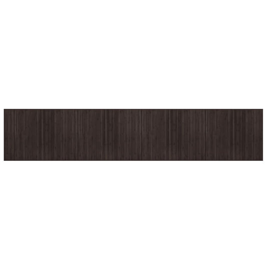 vidaXL Rug Rectangular Dark Brown 80x400 cm Bamboo