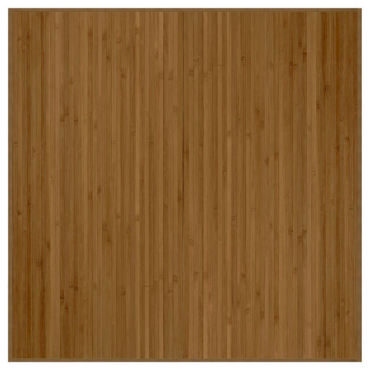 vidaXL Rug Square Brown 100x100 cm Bamboo