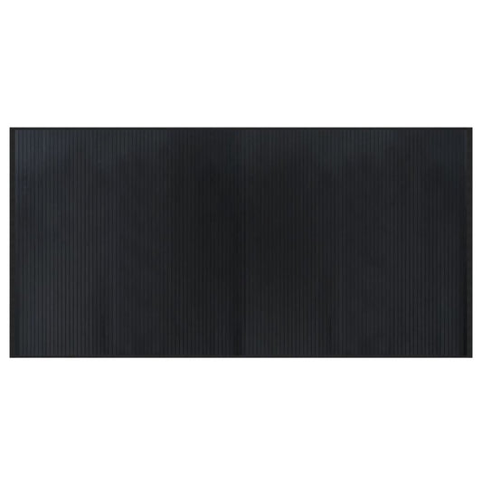 vidaXL Rug Rectangular Black 100x200 cm Bamboo
