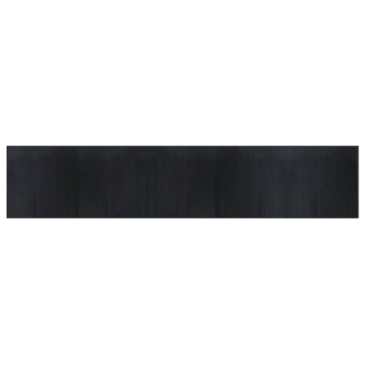 vidaXL Rug Rectangular Black 100x500 cm Bamboo