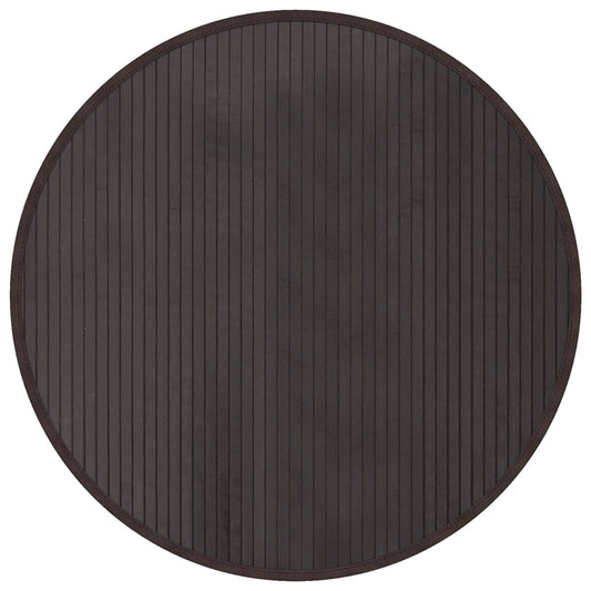 vidaXL Rug Round Dark Brown80 cm Bamboo