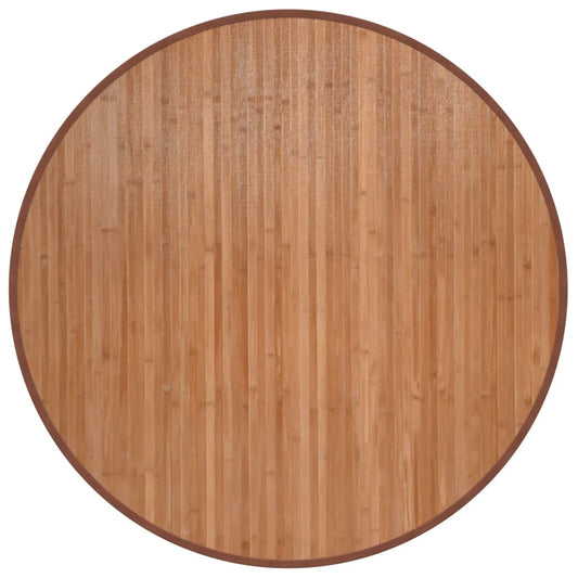vidaXL Rug Round Natural100 cm Bamboo