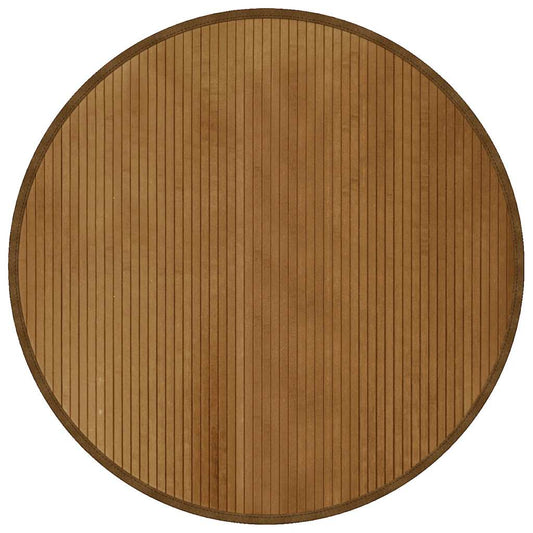 vidaXL Rug Round Brown 100 cm Bamboo