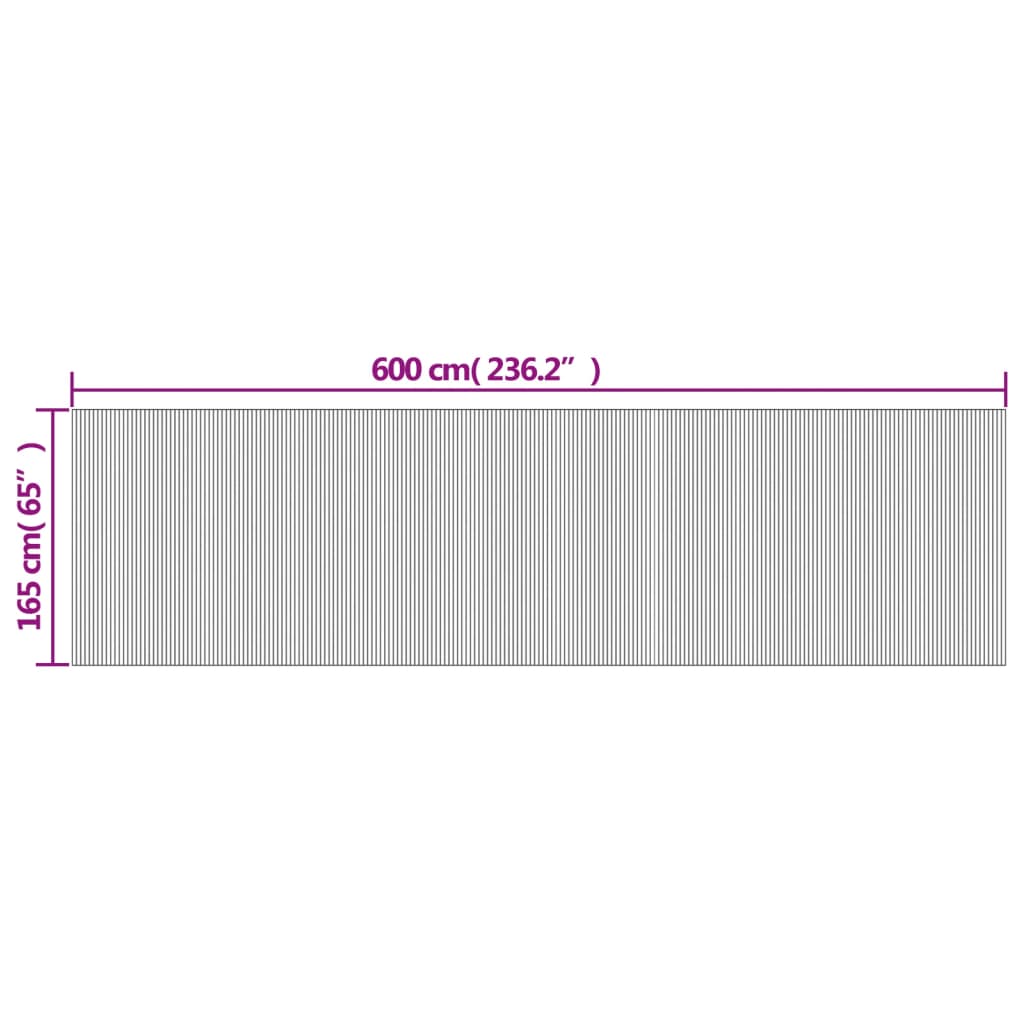 vidaXL Room Divider Black Width 600 cm Height 165 cm Bamboo