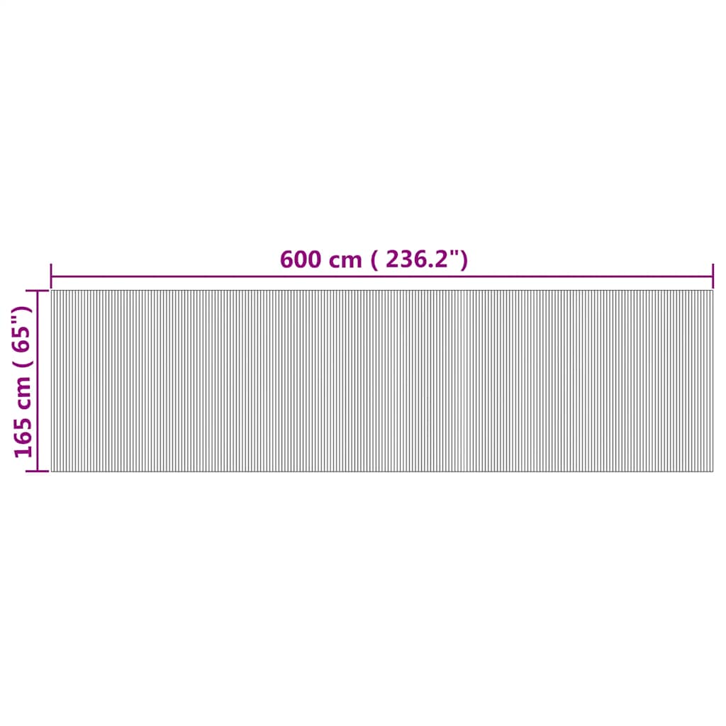 vidaXL Room Divider Natural Width 600 cm Height 165 cm Bamboo