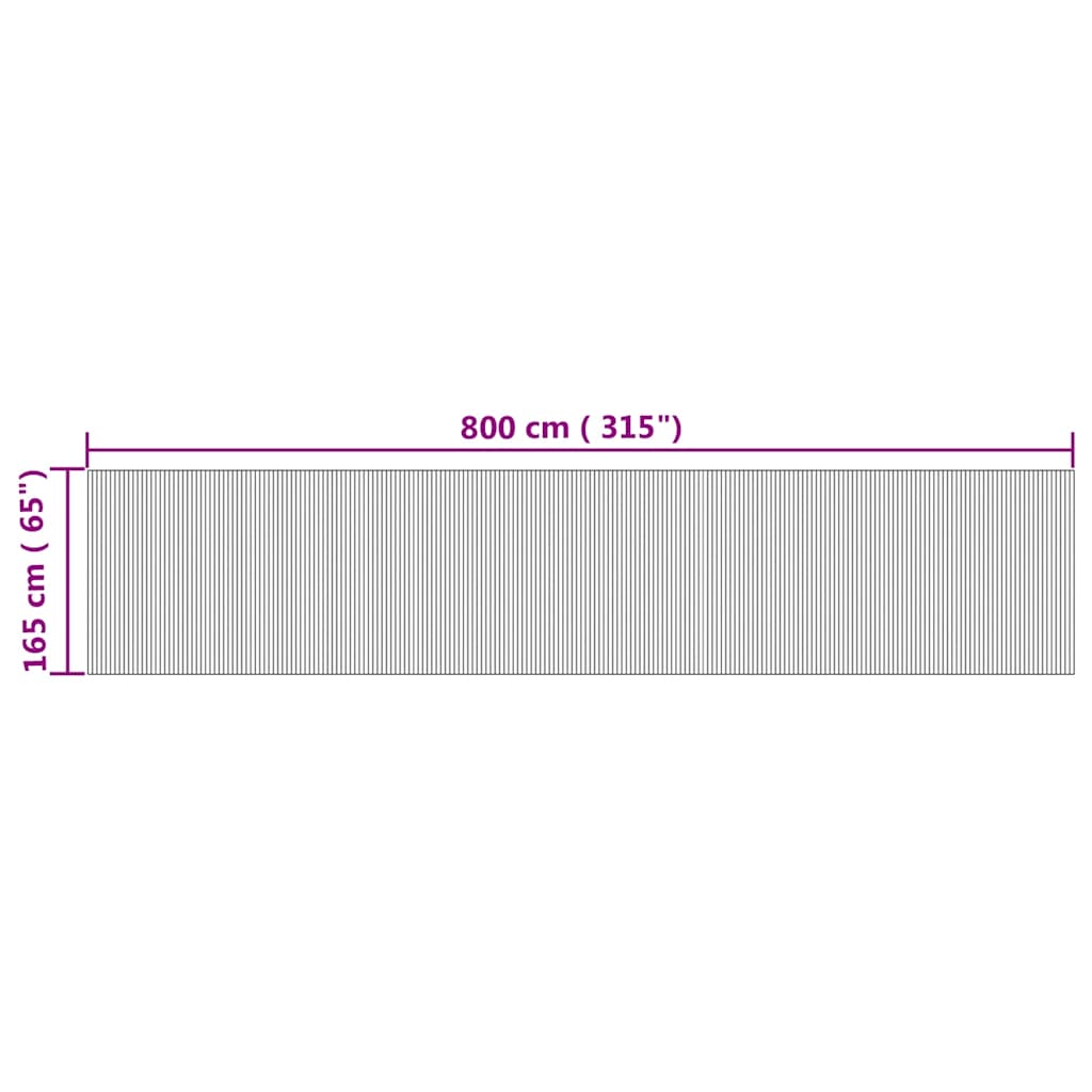 vidaXL Room Divider Natural Width 800 cm Height 165 cm Bamboo