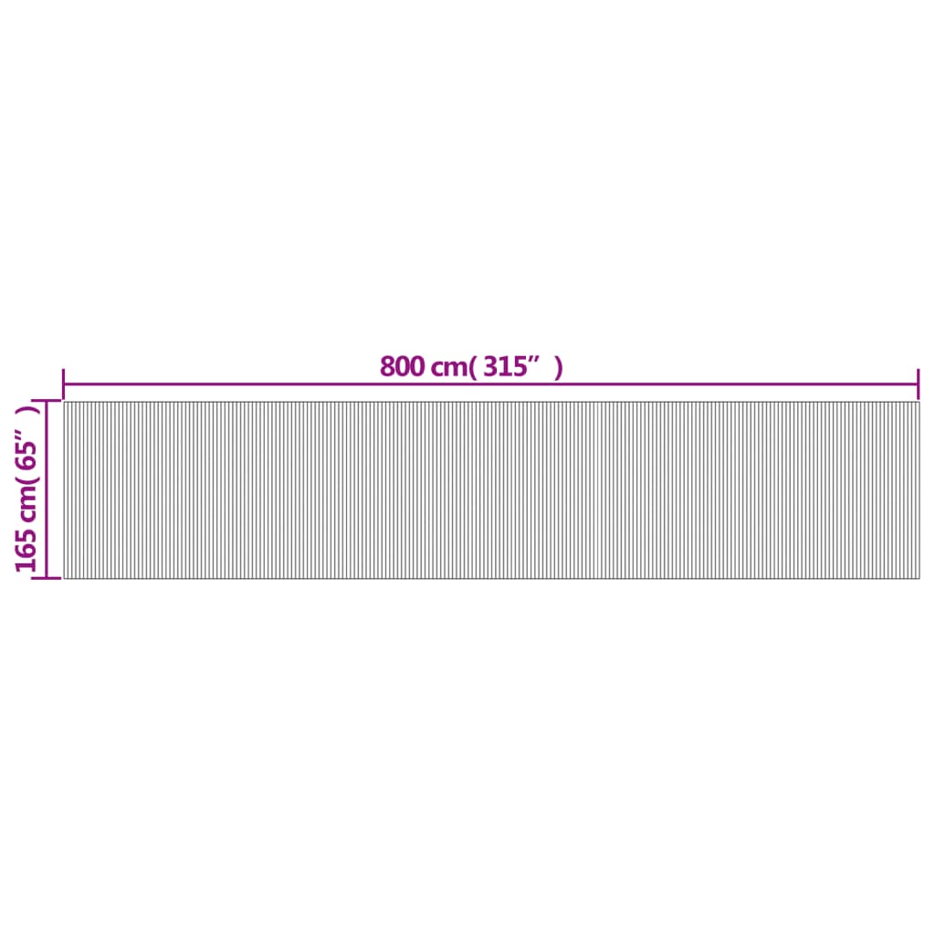 vidaXL Room Divider Grey Width 800 cm Height 165 cm Bamboo
