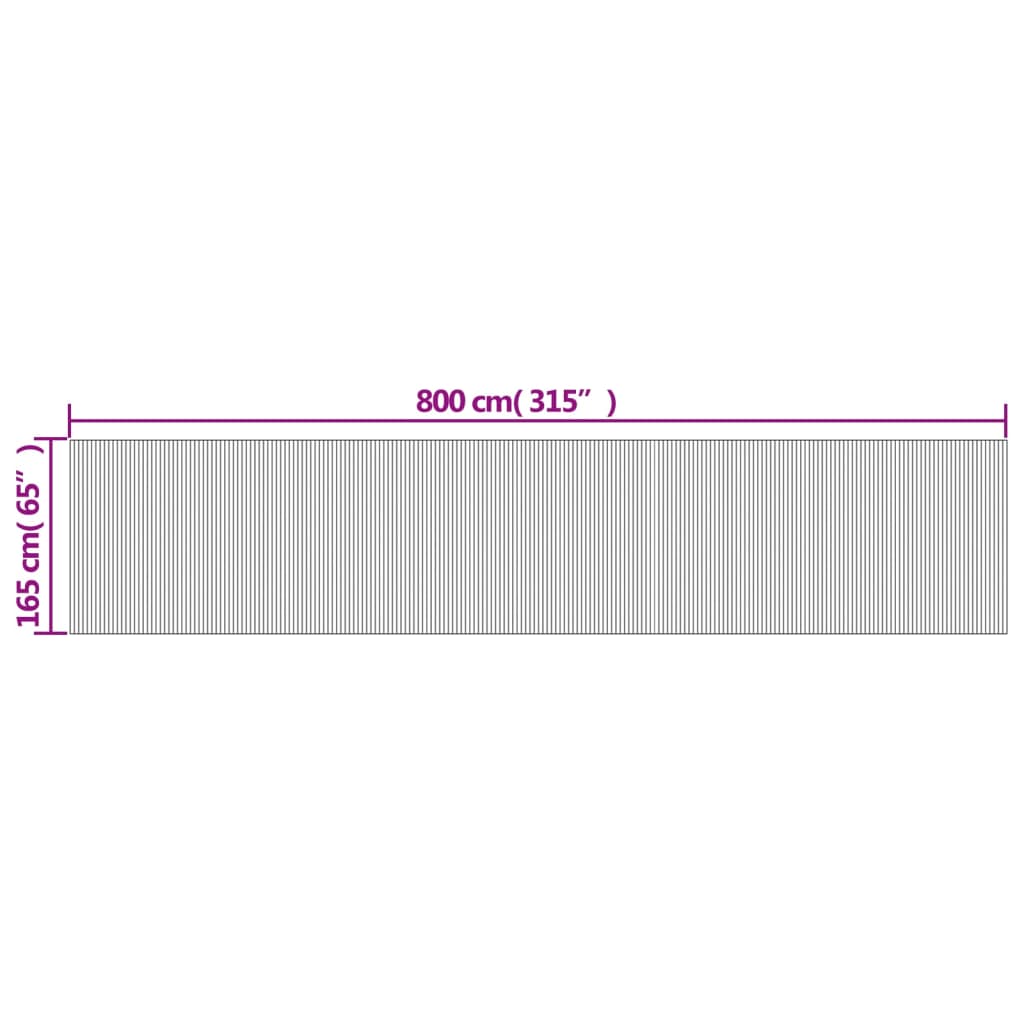 vidaXL Room Divider Dark Brown Width 800 cm Height 165 cm Bamboo