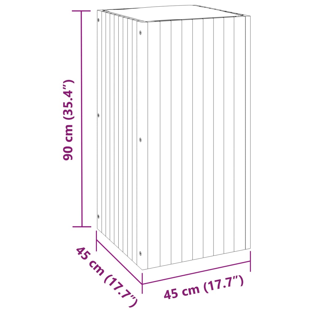 vidaXL Garden Planter 45x45x90 cm Solid Wood Acacia