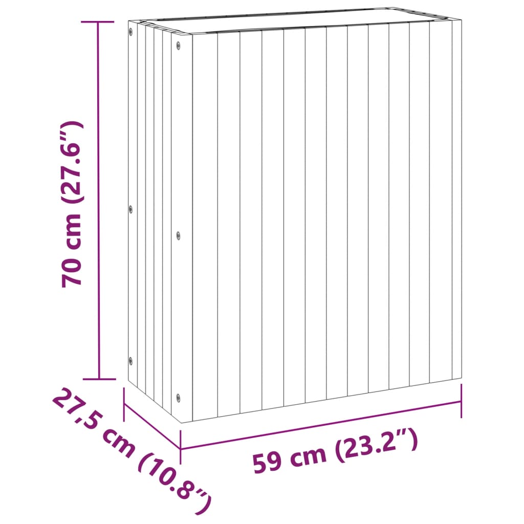 vidaXL Garden Planter 59x27,5x70 cm Solid Wood Acacia