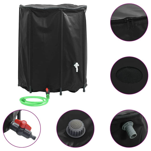 vidaXL Water Tank with Tap Foldable 1250 L PVC