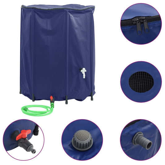 vidaXL Water Tank with Tap Foldable 1250 L PVC