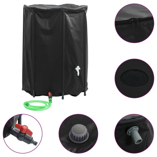 vidaXL Water Tank with Tap Foldable 1350 L PVC