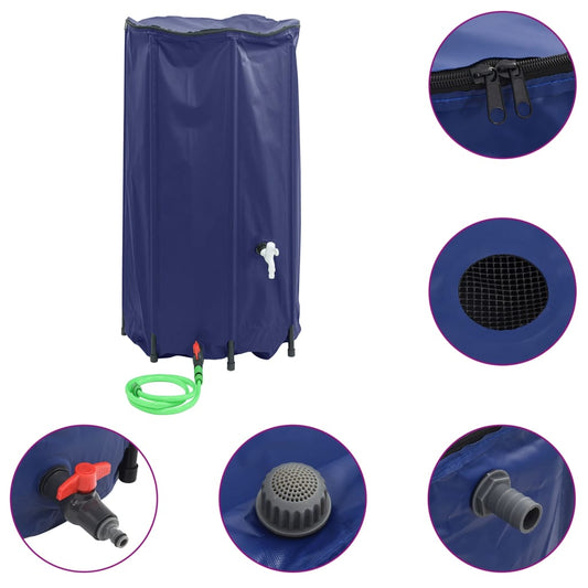 vidaXL Water Tank with Tap Foldable 380 L PVC
