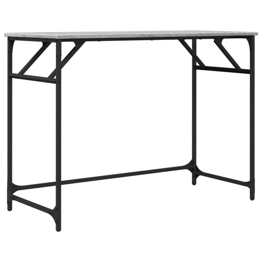 vidaXL Desk Grey Sonoma 100x45x76 cm Engineered Wood and Powder-coated Steel