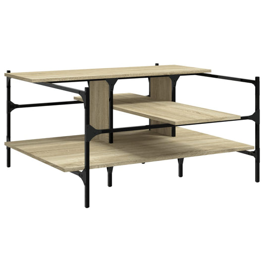 vidaXL Coffee Table Sonoma Oak 100x100x48,5 cm Engineered Wood