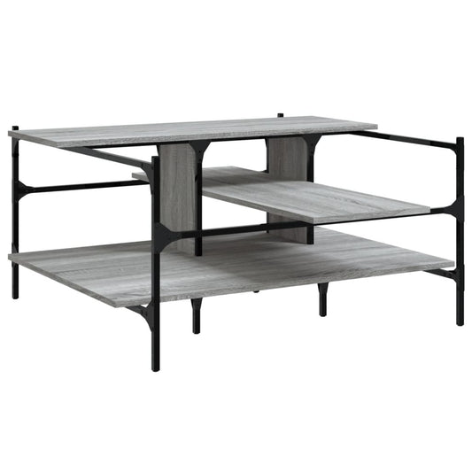 vidaXL Coffee Table Grey Sonoma 100x100x48,5 cm Engineered Wood