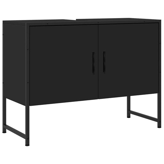 vidaXL Bathroom Sink Cabinet Black 80x33x60 cm Engineered Wood