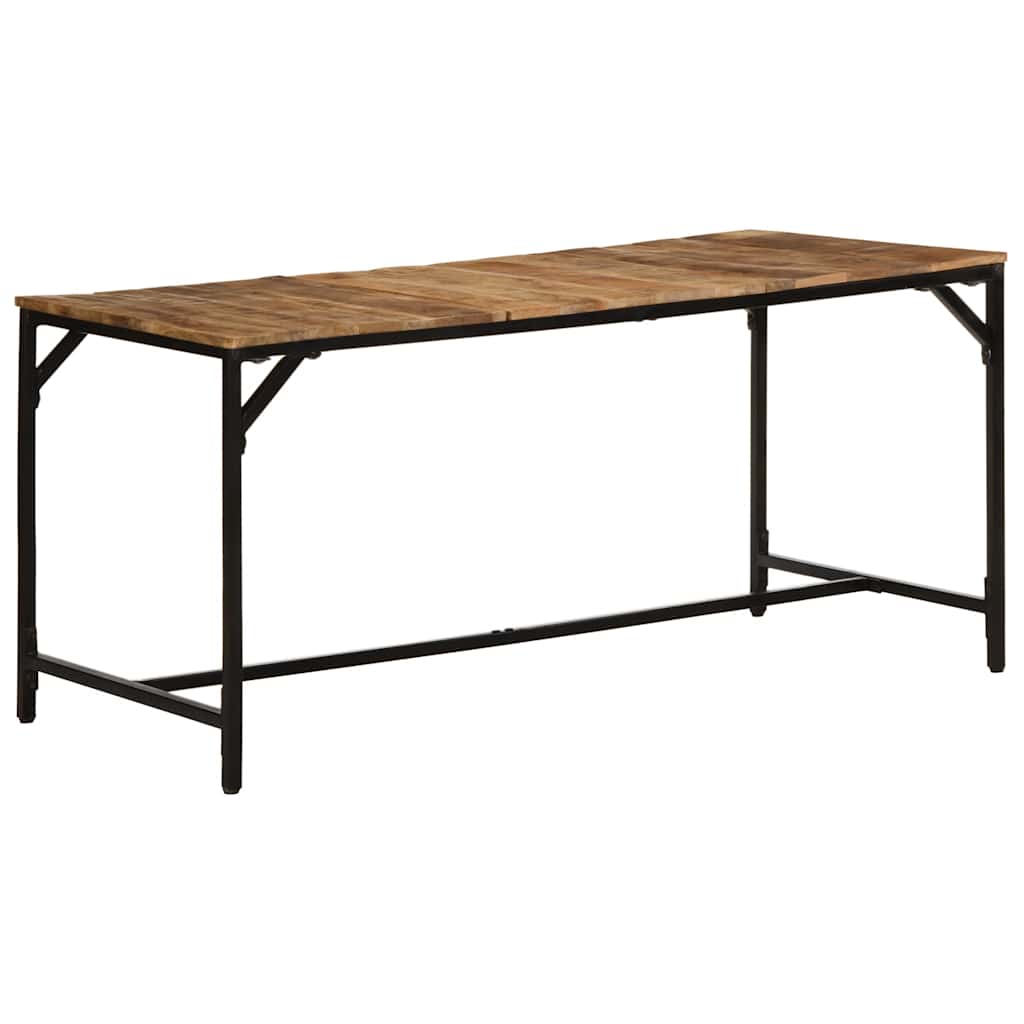 vidaXL Dining Table 160x80x75 cm Solid Wood Rough Mango
