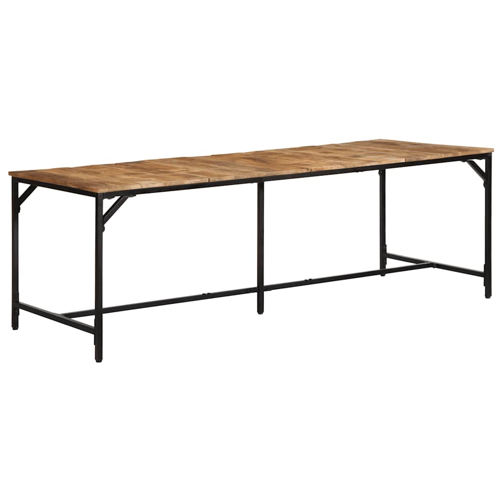 vidaXL Dining Table 220x90x75 cm Solid Wood Rough Mango