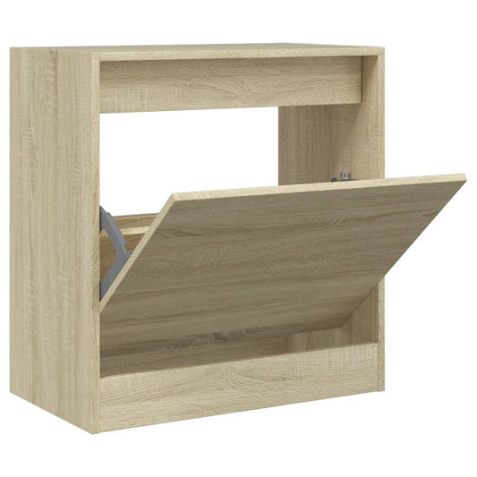 vidaXL Shoe Cabinet Sonoma Oak 60x34x63,5 cm Engineered Wood