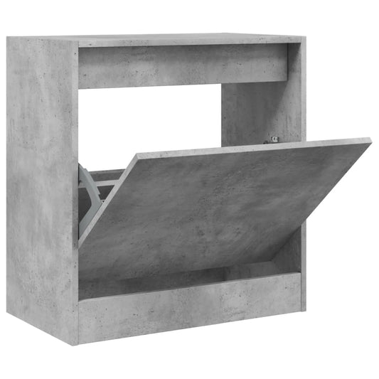 vidaXL Shoe Cabinet Concrete Grey 60x34x63,5 cm Engineered Wood
