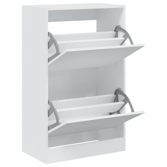 vidaXL Shoe Cabinet White 60x34x96,5 cm Engineered Wood