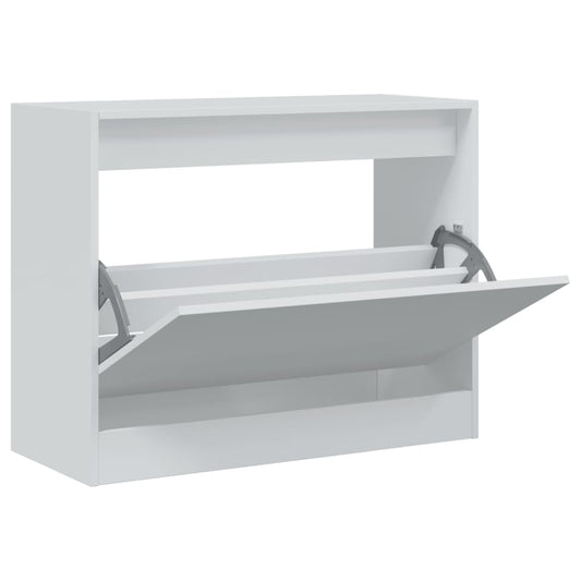 vidaXL Shoe Cabinet White 80x34x63 cm Engineered Wood