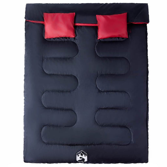 vidaXL Double Sleeping Bag with Pillows for Adults Camping 3-4 Seasons
