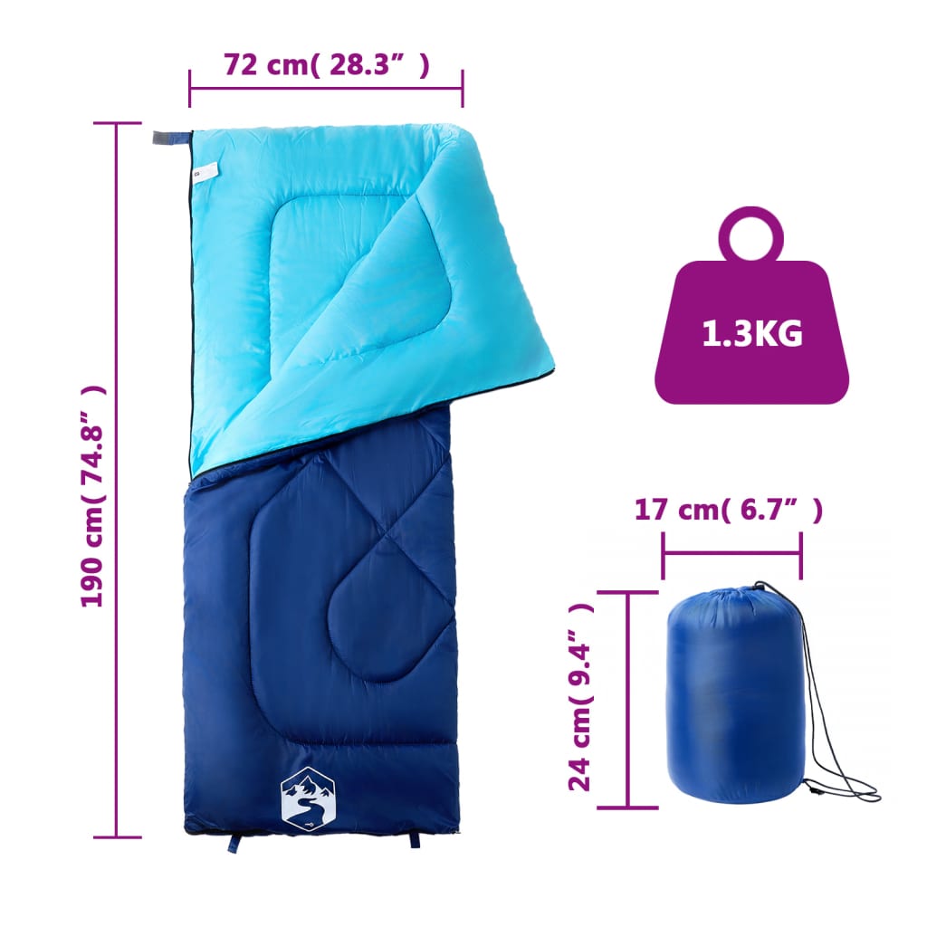 vidaXL Sleeping Bag for Adults Camping 3 Seasons